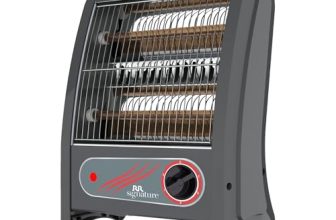 RR Signature ECOHEAT QUARTZ Room Heater 800 Watt | Low Power Consumption | Tip-over Protection | 2 Heating Rods for Quick Heating | Cool Touch Body| ISI Certified | 2 Year Warranty