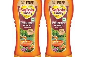 Saffola Honey Active, Made with Sundarban Forest Honey, 100% Pure Honey, No sugar adulteration, Natural Immunity booster, 2 x 350g