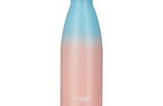 Amazon Brand – Solimo Stainless Steel Insulated Cola Dual Colour Bottle (500ml) | Superior Durability | 100% Food-Safe | Leak Proof | BPA-Free Cap (Blue & Pink)