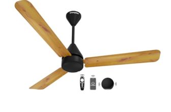 Crompton Energion Hyperjet Smart 1200mm BLDC Ceiling Fan | Wi-Fi, Bluetooth & Remote | Alexa & Ok Google | BEE 5 Star Energy Rated | High Air Delivery | 2 Year Manufacturer Warranty | Light Pinewood