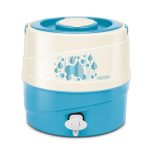 Milton Kool Rover 7 Water Jug PU Insulated, 5.3 litres, BPA Free, Leak Proof & Portable Jug, Sturdy Handles, Ideal for Travel, Picnic, Offices, Shops, Bluish Green