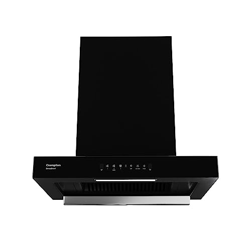 Crompton SensoSmart Box 60cm Baffle Filter Auto Clean Wall Mounted Chimney Black 1620 CMH – CHD-SSB60BFE-MBL