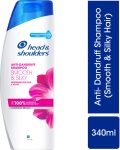 HEAD & SHOULDERS Smooth and Silky Anti-Dandruff Shampoo for All-Hair Types(340 ml)