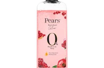 Pears 98% Pure Glycerin Revitalized Glow Body Wash with Pomegranate and 0% Parabens & Soap for a Revitalized Glow, 250ml