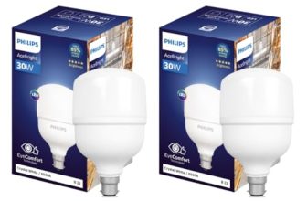 Philips 30 – watt LED Bulb | AceBright High Wattage LED Bulb | Bulb Base : B22, Light Bulb for Home | Colour : Cool Day Light, Pack of 2