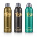 Nike Woman Deodorant Spray Pack of 3 – Honey, Oud & Musk Long Lasting Fragrance Body Spray for Women | 24H Freshness | 200ml Each