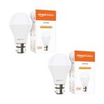 amazon basics – 12W LED Bulb, Cool White (Base B22, Pack of 2) (AB2212WS02)