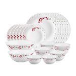 Larah by BOROSIL Opalware Dinner Set – 26 Pieces, White