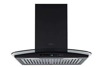 Elica iSMART 5 STAR Performance 60 cm Kitchen Chimney with Inverter Technology and 15 Years Warranty (iSMART GLACE TRIM BF LTW 60 NERO)