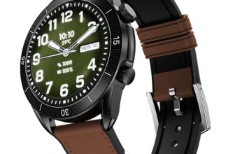 Fire-Boltt Legacy Luxury Round Smart Watch 1.43″ Super AMOLED, Bluetooth Calling, Wireless Charging, Voice Assistant, SPO₂ & Heart Rate Monitor, 110+ Sports Modes, Smart Watch for Men & Women – Brown