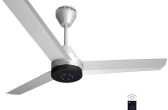 Colorbot Stella BLDC Ceiling Fans 1200mm | BEE 5 Star Rated 370 RPM | Savings up to 65% | Remote Control (Boost, Timer, LED, Reverse Mode) | 4 Years Warranty (Arctic White)
