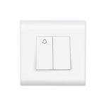 Wipro Northwest (Nowa) Switch Combo of 2M Plate + 1M Bell Push + 1 6A Switch, White (Kit 3)