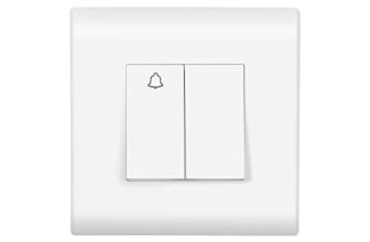 Wipro Northwest (Nowa) Switch Combo of 2M Plate + 1M Bell Push + 1 6A Switch, White (Kit 3)