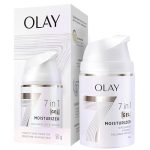 Olay 7in1 Ultra-light Gel Moisturizer | Niacinamide, Vitamin C, Collagen Peptides | Fights 7 Issues for Smooth & Glowing Skin | Normal to Oily Skin | Dermatologically Tested | Non Comedogenic | 50g