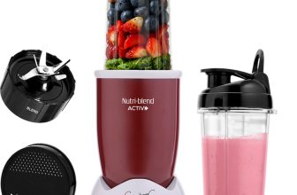 WONDERCHEF Nutri-blend 500 W Juicer Mixer Grinder(Nutri-blend Activ, 22000 RPM, | 2 Jars | Red)