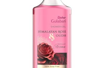 Dabur Gulabari Shower Gel – 250 ml | 99% Pure Glycerine | Gentle Bodywash | Himalayan Rose Extract to nourish and revitalise the skin | 0% Parabens & Soap | No Silicones | With Oudh Fragrance