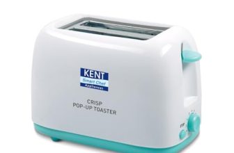 KENT Crisp Pop Up Toaster 750 Watts | 2 Slice Automatic Pop Up Electric Toaster | 6 Heating Modes | Auto Shut Off | Removable Bread Crumbs Tray | White