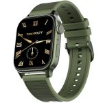 Fire-Boltt Rise Force Smart Watch 1.85” Display, Nylon–Fluoroelastomer Hybrid Strap, Rotating Crown, Bluetooth Calling, Dual Button Control, Metal Body Smartwatch for Men and Women Moss Olive