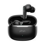 pTron Bassbuds Eon in-Ear TWS Earbuds w/ 13mm Drivers, 45Hrs Playtime, Dual HD Mic & TruTalk AI-ENC Calls, Custom EQ,Mobile App, Bluetooth v6.0 Headphones,Voice Assist., Type C Charging & IPX5 (Black)