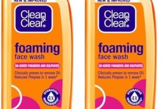 Clean & Clear Foaming Facewash for Oily Skin, Brown, 240ml (Pack of 2)