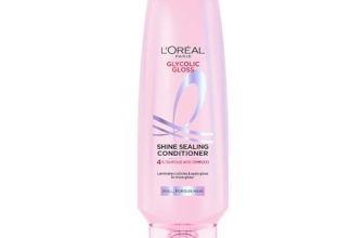 L’Oréal Paris Glycolic Gloss Shine sealing conditioner, powered by 4% Glycolic Acid, for dull hair, smoothens hair fiber for 3x more gloss, 340ml
