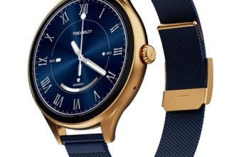 Fire-Boltt Phoenix Air Smart Watch 1.26” Round Display, Rotating Button, Wireless Charging, Ultra Lightweight Metal Body, Bluetooth Calling, Smartwatch with Silicone & Mesh Steel Straps Sapphire