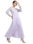 Vishudh Women 3/4 Sleeve Round Neck Dress Set VNDS000217 Purple S