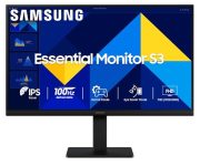 Samsung 22″ (54.6 cm) S3 Flat Monitor|Super Slim Borderless Design|IPS Panel|FHD 1920 x 1080|100 Hz|5 ms|Ports-HDMI,VGA|Game Mode|Eye Saver Mode||Wall Mountable|LS22D300GAWXXL|Black