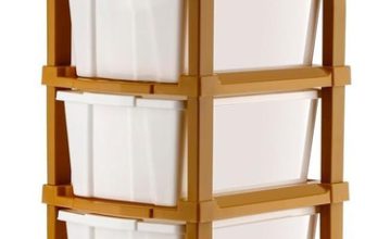 J K INTERNATIONAL 6 Compartments Plastic Multipurpose Drawer, Storage Organizer Home(White)