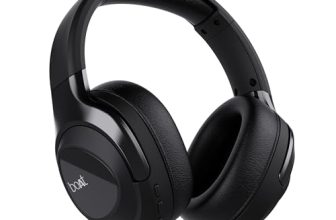 Boat Nirvana Eutopia Bluetooth Over Ear Headphones with Head Tracking Function, Spatial Audio,20 HRS Playtime, Enx™ Tech, ASAP™ Charge, Hearables App(Android & iOS Compatible)(Primia Black)