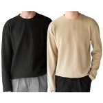 I ENTERPRISE Men’s Cotton Bland T Shirt | Round Neck | Full Sleeve | Plain | Combo Pack of 2 – Regular Fit*T2_SR93-SR94*M