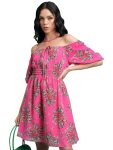 Ketch Women Short Sleeve Casual FIT Dress KHJ6000618 Pink XS