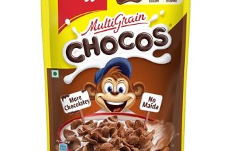 Kellogg’s Multigrain Chocos, 385G | Multigrain Energy, More Chocolatey | No-Maida | Power Of 5 Nutrients Protein, Fibre, Iron, Calcium, Vitamins | Kids Breakfast Cereal