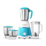 Longway Super Dlx Juicer Mixer Grinder | Up to 750 Watt Powerful Motor | 4 Jars for Grinding, Mixing, Juicing | 2 Year Warranty | Blue & White