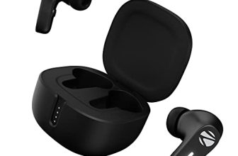 ZEBRONICS Sound Bomb 7 Bluetooth TWS in Ear Earbuds with 60H Playtime, ENC Mic, Rapid Charge, Upto 50ms Gaming Mode, Flash Connect, Voice Assistant, Smooth Touch Control, BT v5.2, Type C (Black)
