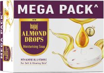 BAJAJ Almond Drops Moisturising Soap Pack of 8 with Almond Oil & Vitamin E(8 x 125 g)