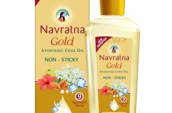 Navratna Gold Ayurvedic Cool Oil | Goodness of Almonds | Non-Sticky and Fresh Lily Fragrance | 500ml