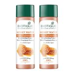 Biotique Honey Water Pore Tightening Brightening Toner with Himalayan Waters |Maintains pH Balance| Moisturized and Hydrated Skin | |100% Botanical Extracts| All Skin Types | 120ml (Pack Of 2)