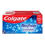 Colgate MaxFresh Toothpaste, Blue Gel Paste with Menthol for Super Fresh Breath, 600g, 150g X 4 (Peppermint Ice, Combo Pack)
