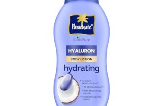 Parachute SkinPure Hyaluron Body Lotion with Virgin Coconut Oil | Deep Hydration for All Skin Types | Moisturises for up to 72 Hours* | Clean, Nourishing Formula | 400 ml