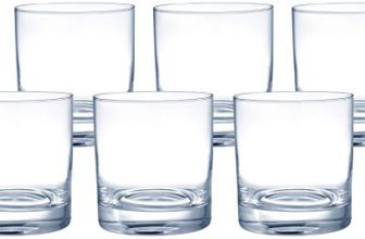 Amazon Brand – Solimo Elitus Whisky Glass Set, 300ml, Set of 6, Transparent