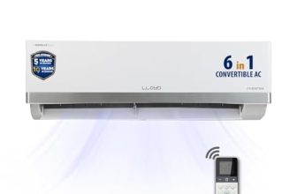 Lloyd 1.5 Ton 3 Star Inverter Split AC (6 in 1 Convertible, Cools Up To 52°C, Clean Filter Indication, Smart 4 Way Swing, White with Silver Deco Strip, GLS18I3KOESR)