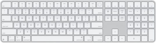 Apple Magic Keyboard with Touch ID for Mac Models with Apple Silicon – US English MXK73HN/A Bluetooth, Wireless Laptop Keyboard(White Keys)