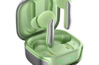 amazon basics TWS in-Ear Earbuds (AB-T01A) with Fast Charging up to 50 Hours of Playtime | Dual 10mm Driver | IPX4 Water-Resistance | Bluetooth 5.3 | Charging Case with Mic | Touch Control (Mint)