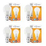wipro Garnet 10W LED Bulb for Home & Office |Cool Day White (6500K) | B22 Base|220 degree Light coverage |4Kv Surge Protection |400V High Voltage Protection |Energy Efficient | Pack of 4
