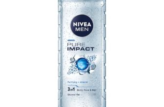 NIVEA MEN Pure Impact 500ml Body Wash| Shower Gel for Face, Body & Hair| Purifying Micro Particles for Extra Fine Scrub & Instant Summer Freshness|Clean, Healthy & Moisturized Skin