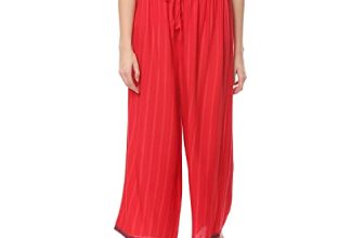 Rangriti Women’s Ethnic Red Viscose Palazzo