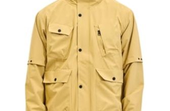SNITCH Men Casual Jacket | Relaxed Fit High Neck Full Sleeve Solid Pattern | 100% Polyester Durable & Comfortable Machine Washable Jacket |Mustard Yellow, XL