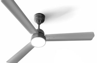 LONGWAY Luminair 1200 mm BLDC Ceiling Fan with Remote Control & LED Light | BEE 5 Star Rated | Ultra High Speed 3 Blade Anti-Dust Decorative | 5 Years Warranty (Gray, Pack of 1)