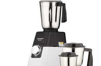 Sharp 500W Mixer Grinder hybrid Copper Motor, SS-304 Grade Stainless steel blade, Auto Cutoff, food grade ring, Variable speed Settings, 2 Yrs on Product & 5 Yrs warranty on Motor,20000 RPM Motor